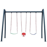 Huitich Metal Swing Set 3 Seats Durable Outdoor Playset - Mumzar